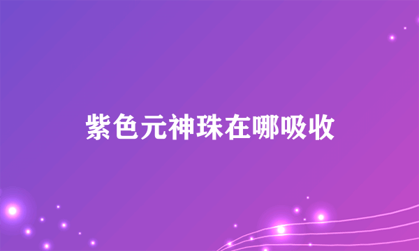 紫色元神珠在哪吸收