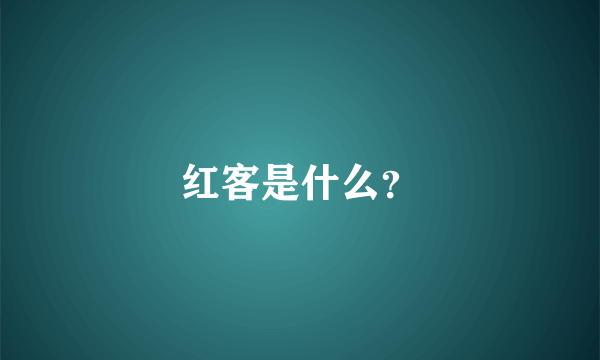 红客是什么？