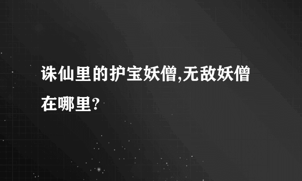 诛仙里的护宝妖僧,无敌妖僧在哪里?