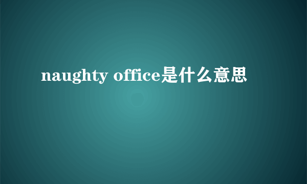 naughty office是什么意思