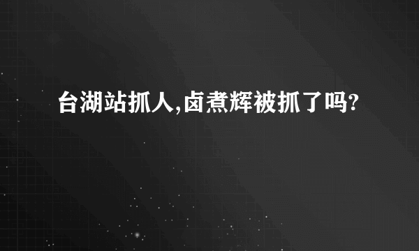 台湖站抓人,卤煮辉被抓了吗?