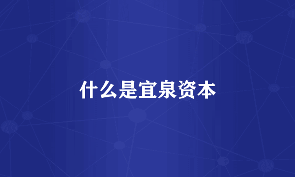 什么是宜泉资本