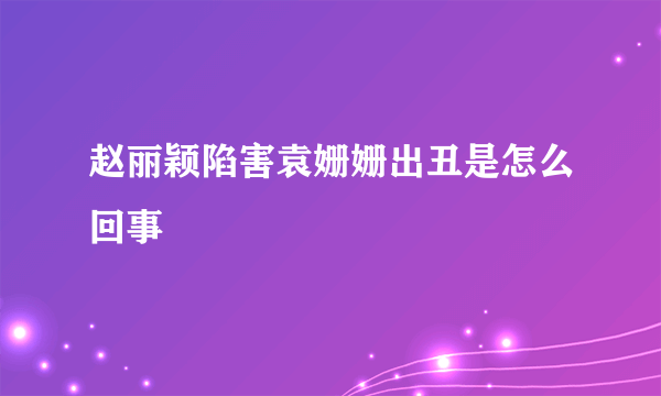 赵丽颖陷害袁姗姗出丑是怎么回事