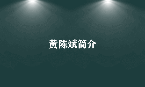 黄陈斌简介