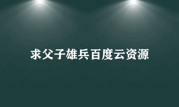 求父子雄兵百度云资源