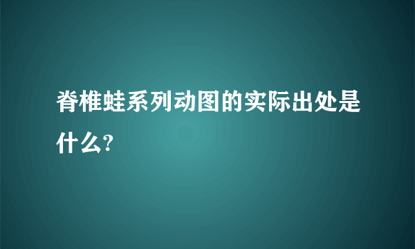 脊椎蛙系列动图的实际出处是什么?