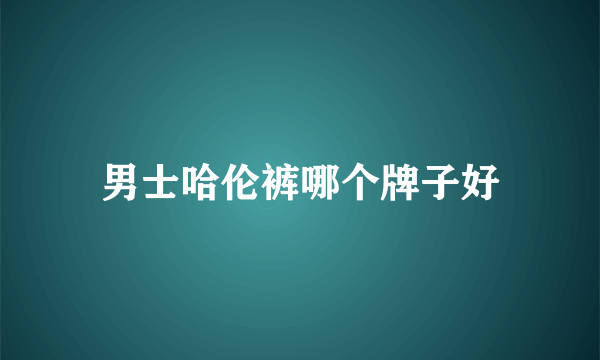 男士哈伦裤哪个牌子好