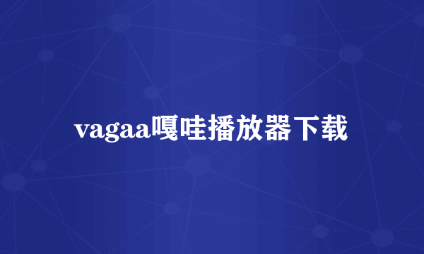 vagaa嘎哇播放器下载