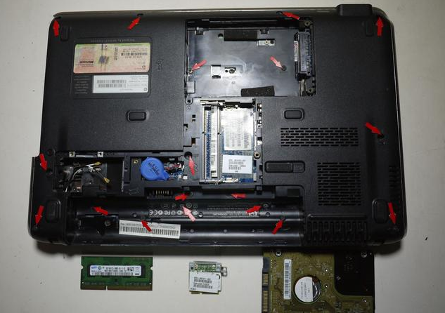 惠普compaq 515笔记本的拆解流程
