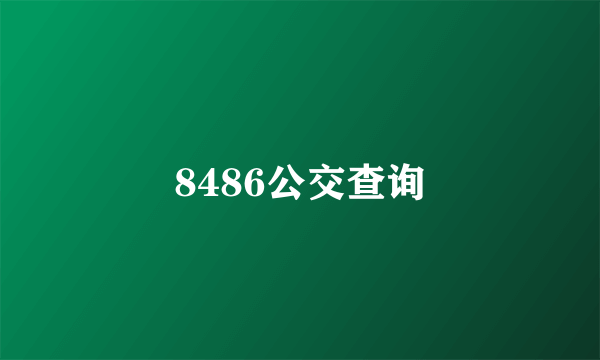 8486公交查询