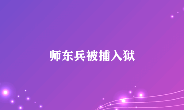 师东兵被捕入狱