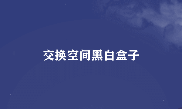 交换空间黑白盒子