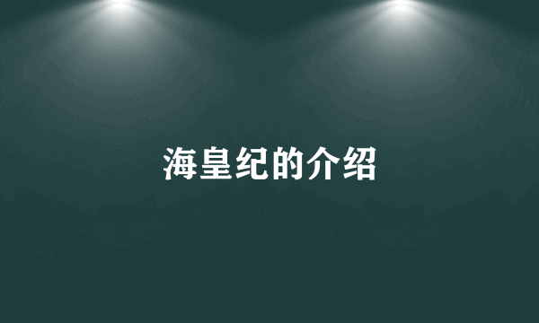 海皇纪的介绍
