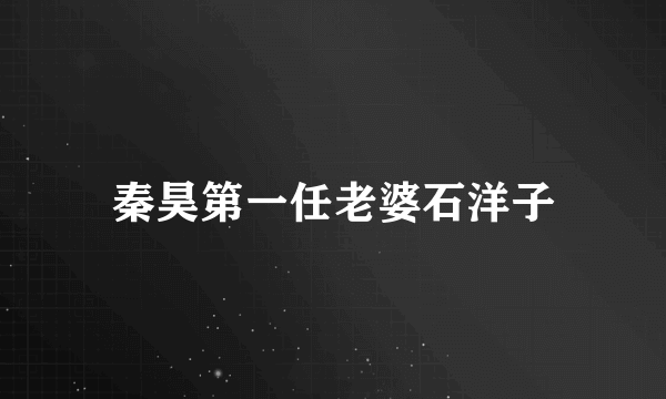 秦昊第一任老婆石洋子