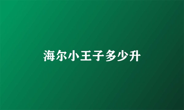 海尔小王子多少升