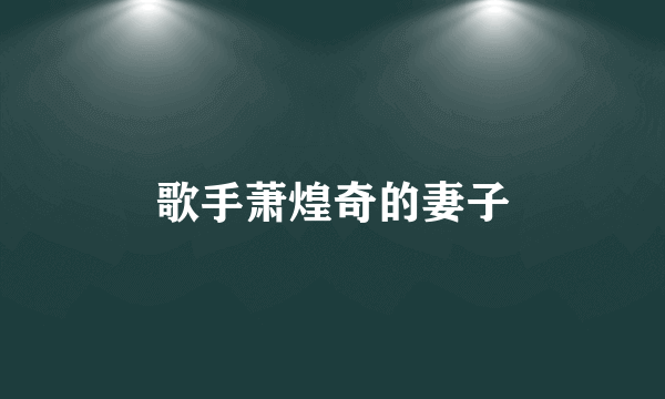 歌手萧煌奇的妻子