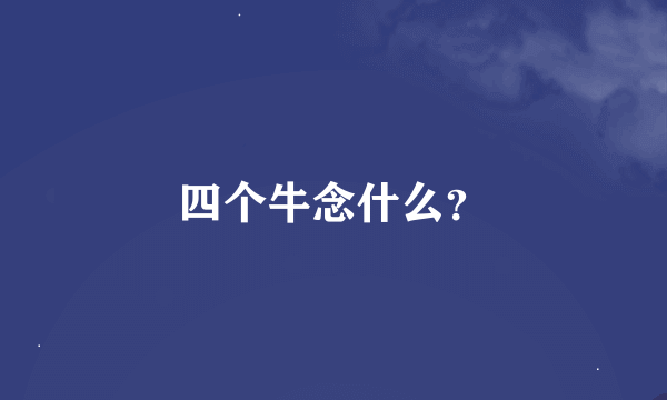 四个牛念什么？