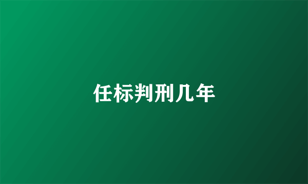 任标判刑几年