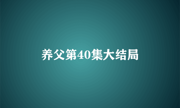养父第40集大结局