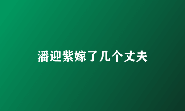 潘迎紫嫁了几个丈夫