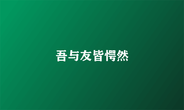 吾与友皆愕然