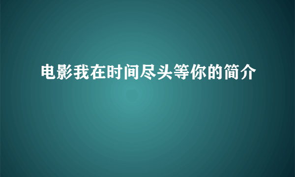 电影我在时间尽头等你的简介