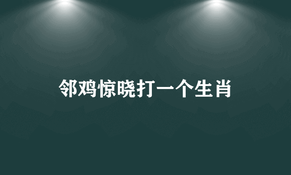 邻鸡惊晓打一个生肖