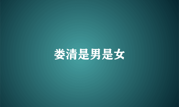 娄清是男是女