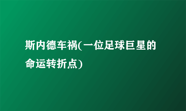 斯内德车祸(一位足球巨星的命运转折点)