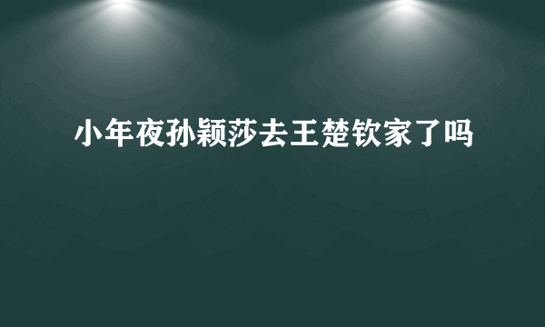 小年夜孙颖莎去王楚钦家了吗