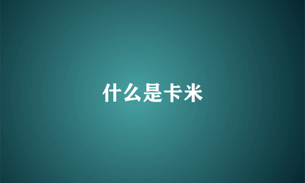 什么是卡米