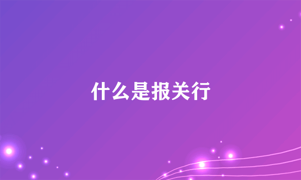 什么是报关行