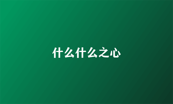 什么什么之心