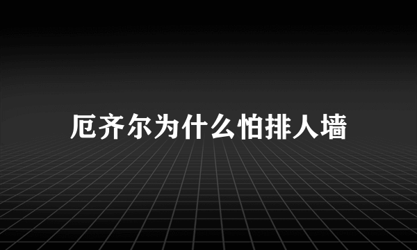 厄齐尔为什么怕排人墙