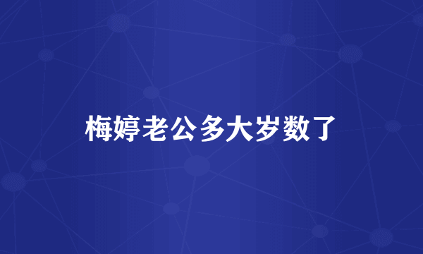 梅婷老公多大岁数了