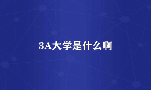 3A大学是什么啊
