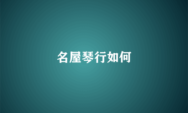 名屋琴行如何