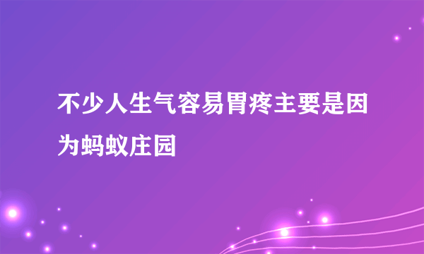 不少人生气容易胃疼主要是因为蚂蚁庄园