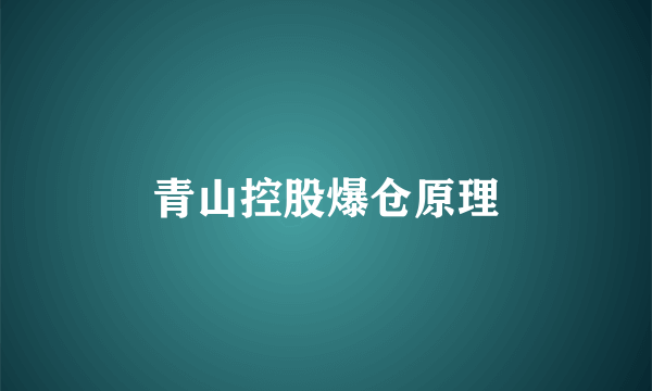 青山控股爆仓原理