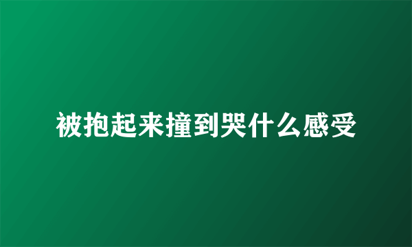 被抱起来撞到哭什么感受