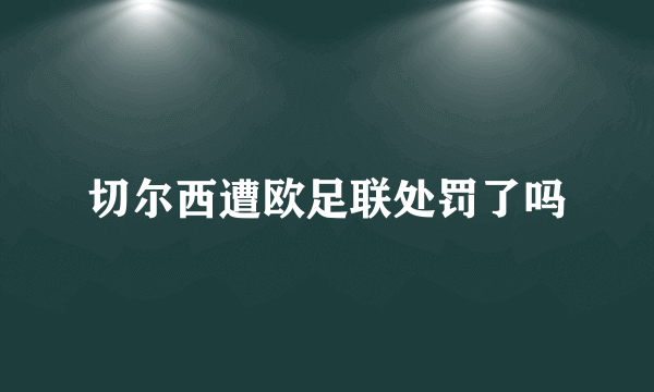 切尔西遭欧足联处罚了吗