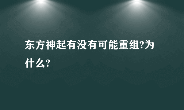 东方神起有没有可能重组?为什么?