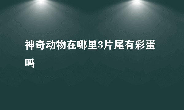 神奇动物在哪里3片尾有彩蛋吗