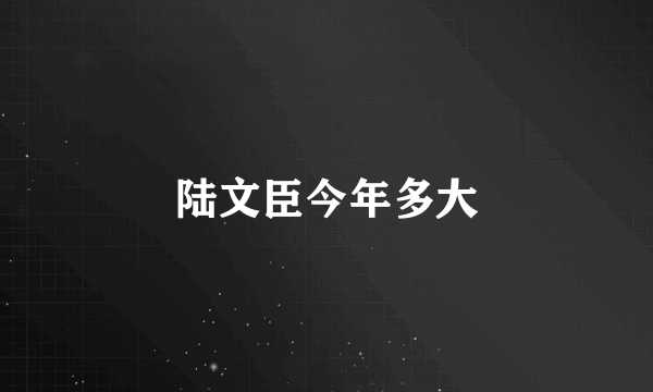 陆文臣今年多大