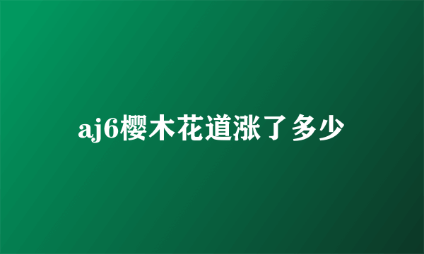aj6樱木花道涨了多少
