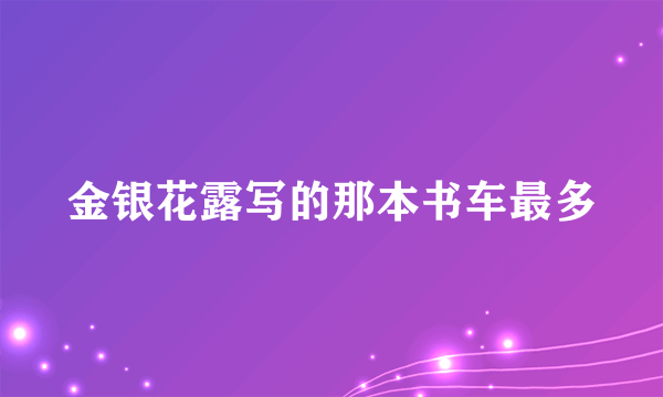 金银花露写的那本书车最多