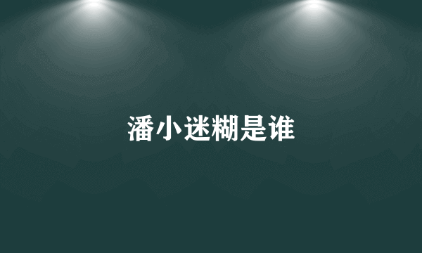 潘小迷糊是谁