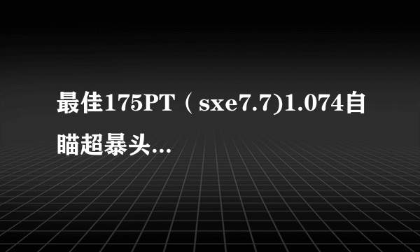 最佳175PT（sxe7.7)1.074自瞄超暴头作弊器-利箭