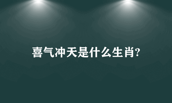 喜气冲天是什么生肖?