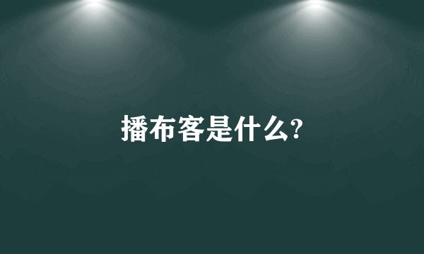 播布客是什么?